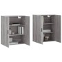 Armarios de pared 2 unidades gris Sonoma 69,5x34x90 cm de vidaXL, Aparadores - Ref: Foro24-3195641, Precio: 129,76 €, Descuen...
