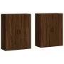 Wall cabinets 2 units oak brown 69.5x34x90 cm by vidaXL, Sideboards - Ref: Foro24-3195642, Price: 130,18 €, Discount: %