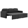 Sofá cama modular de 3 plazas tela gris oscuro