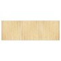 Alfombra rectangular bambú color natural claro 100x300 cm