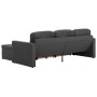 Sofá cama modular de 3 plazas tela gris oscuro