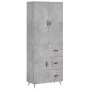 Tall plywood gray concrete sideboard 69.5x34x180 cm by vidaXL, Sideboards - Ref: Foro24-3195879, Price: 167,97 €, Discount: %