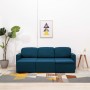 Sofá cama modular de 3 plazas tela azul