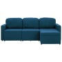 Sofá cama modular de 3 plazas tela azul