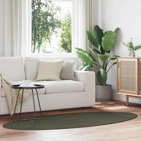 Alfombra HUARTE Verde bosque 100 x 200 cm Poliéster
