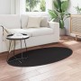 Alfombra HUARTE Negro 80 x 150 cm Poliéster