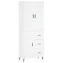 Hohes weißes Sperrholz-Sideboard 69,5 x 34 x 180 cm von vidaXL, Sideboards - Ref: Foro24-3195915, Preis: 166,29 €, Rabatt: %