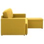 Sofá cama modular de 3 plazas tela amarillo