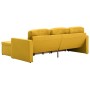 Sofá cama modular de 3 plazas tela amarillo