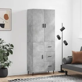 Concrete gray plywood tall sideboard 69.5x34x180 cm by vidaXL, Sideboards - Ref: Foro24-3195919, Price: 161,86 €, Discount: %