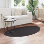 Alfombra HUARTE Antracita 80 x 150 cm Poliéster