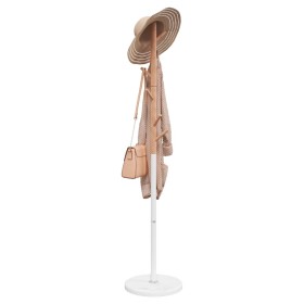 Perchero de hierro con recubrimiento en polvo blanco 172 cm