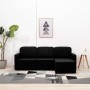 Sofá cama modular de 3 plazas tela negro