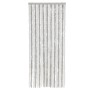 Cortina antimoscas chenilla gris claro y blanco 56x185 cm