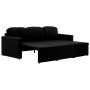 Sofá cama modular de 3 plazas tela negro