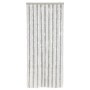 Cortina antimoscas chenilla gris claro y blanco 56x200 cm