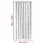 Cortina antimoscas chenilla gris claro y blanco 56x200 cm