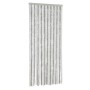 Cortina antimoscas chenilla gris claro y blanco 90x200 cm