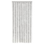 Cortina antimoscas chenilla gris claro y blanco 90x200 cm