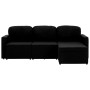Sofá cama modular de 3 plazas tela negro