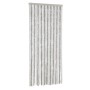 Cortina antimoscas chenilla gris claro y blanco 90x220 cm
