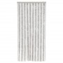 Cortina antimoscas chenilla gris claro y blanco 90x220 cm