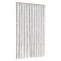 Cortina antimoscas chenilla gris claro y blanco 100x200 cm