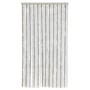 Cortina antimoscas chenilla gris claro y blanco 100x200 cm