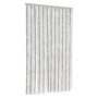 Cortina antimoscas chenilla gris claro y blanco 100x220 cm