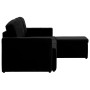 Sofá cama modular de 3 plazas tela negro