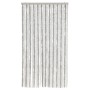Cortina antimoscas chenilla gris claro y blanco 100x220 cm
