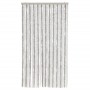 Cortina antimoscas chenilla gris claro y blanco 100x230 cm