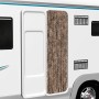 Cortina antimoscas chenilla beige y marrón oscuro 56x185 cm