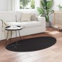 Alfombra HUARTE Negro 80 x 150 cm Poliéster