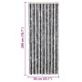Cortina antimoscas chenilla gris y negro 56x200 cm