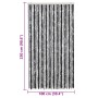 Cortina antimoscas chenilla gris y negro 100x230 cm