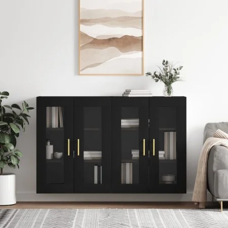 Wandschränke, 2 Stück, schwarzes Holzwerkstoff von vidaXL, Sideboards - Ref: Foro24-3197930, Preis: 157,26 €, Rabatt: %