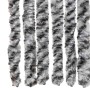 Cortina antimoscas chenilla gris negro y blanco 90x200 cm