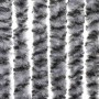Cortina antimoscas chenilla gris negro y blanco 90x200 cm