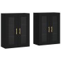 Wall cabinets 2 pcs black engineered wood by vidaXL, Sideboards - Ref: Foro24-3197930, Price: 159,49 €, Discount: %