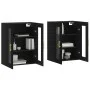 Wandschränke, 2 Stück, schwarzes Holzwerkstoff von vidaXL, Sideboards - Ref: Foro24-3197930, Preis: 157,26 €, Rabatt: %