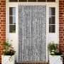 Cortina antimoscas chenilla gris negro y blanco 90x220 cm