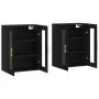 Wandschränke, 2 Stück, schwarzes Holzwerkstoff von vidaXL, Sideboards - Ref: Foro24-3197930, Preis: 157,26 €, Rabatt: %