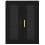 Armarios de pared 2 uds madera de ingeniería negro de vidaXL, Aparadores - Ref: Foro24-3197930, Precio: 168,25 €
