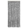 Cortina antimoscas chenilla gris negro y blanco 90x220 cm