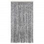 Cortina antimoscas chenilla gris negro y blanco 100x200 cm