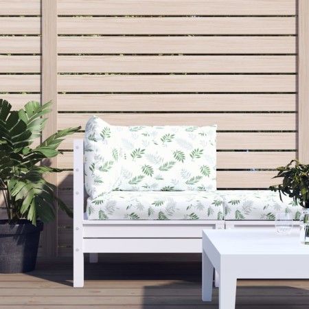 Cojines para palets 3 unidades tela Oxford estampado de hojas von vidaXL, Kissen für Stühle und Sofas - Ref: Foro24-361788, P...