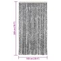 Cortina antimoscas chenilla gris negro y blanco 100x200 cm