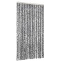 Cortina antimoscas chenilla gris negro y blanco 100x220 cm