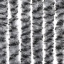 Cortina antimoscas chenilla gris negro y blanco 100x220 cm